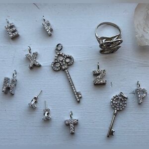 New Sterling Silver 925 Vintage charms & Ring
